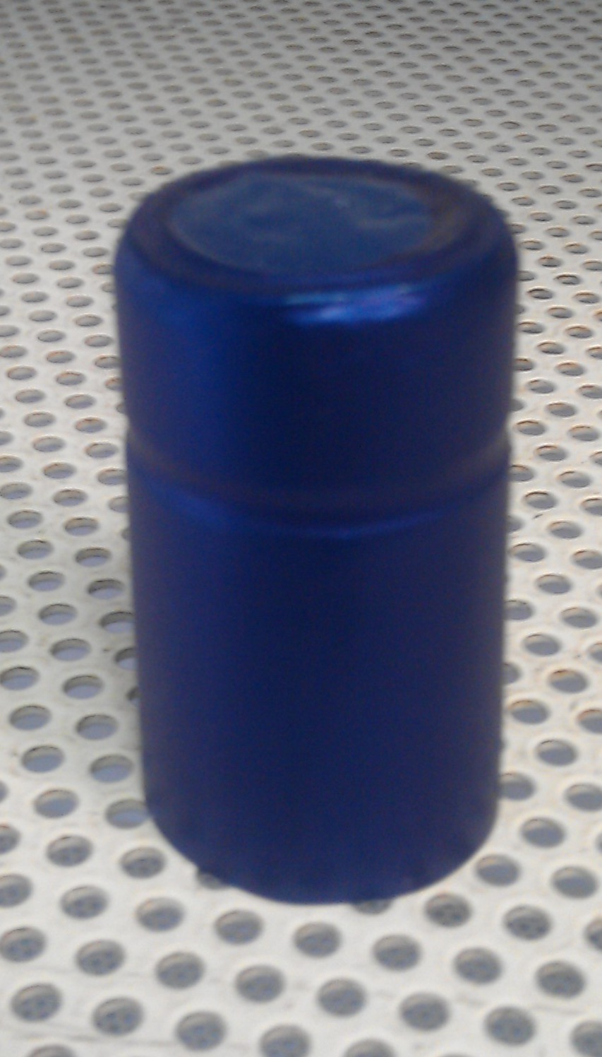 Kis méretű kapszula - pálinkás üvegre - kék 23x40mm